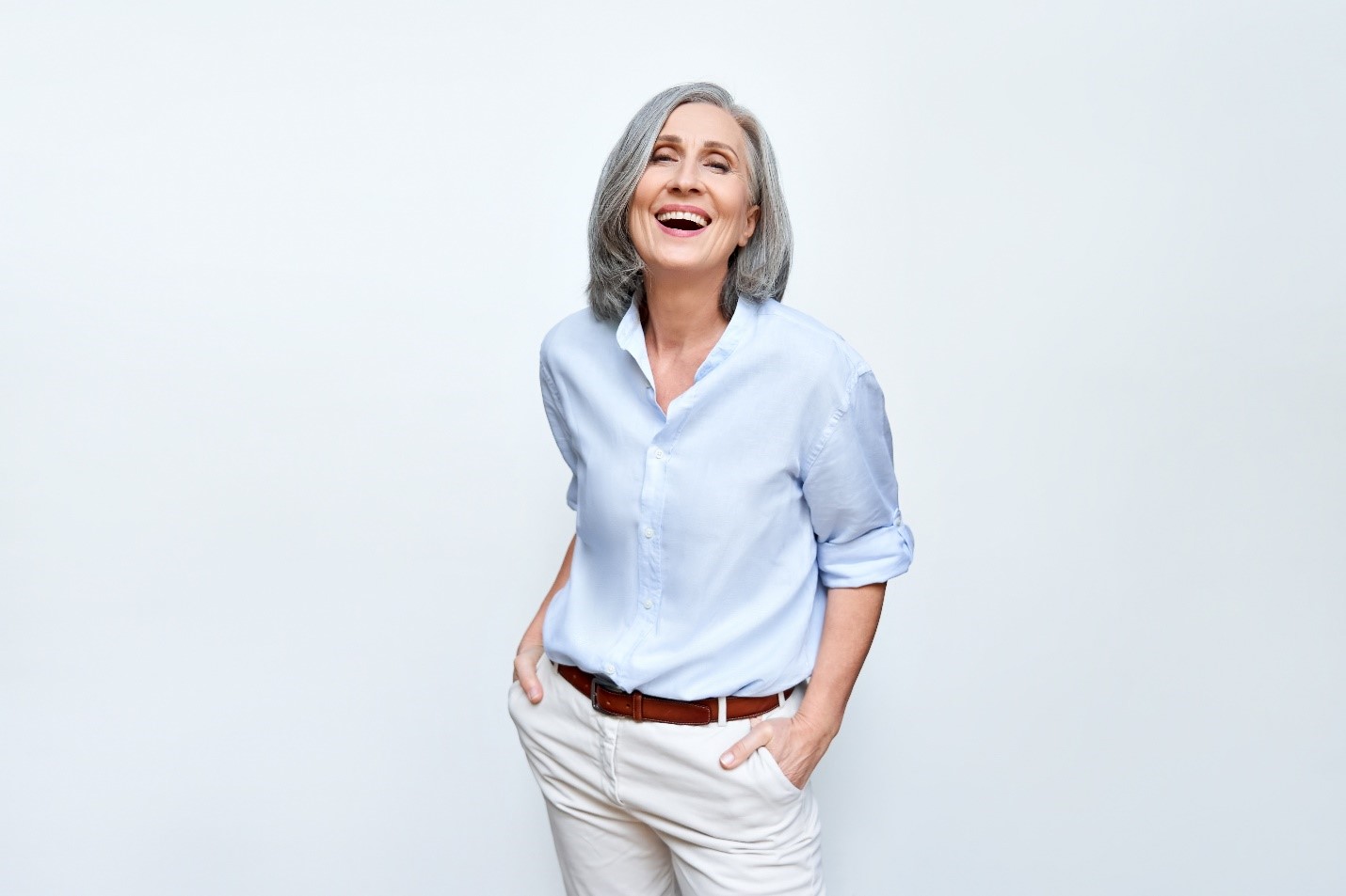 Older-woman-with-straight-teeth-after-using-SureSmile - Brookside Dental  Care Blog